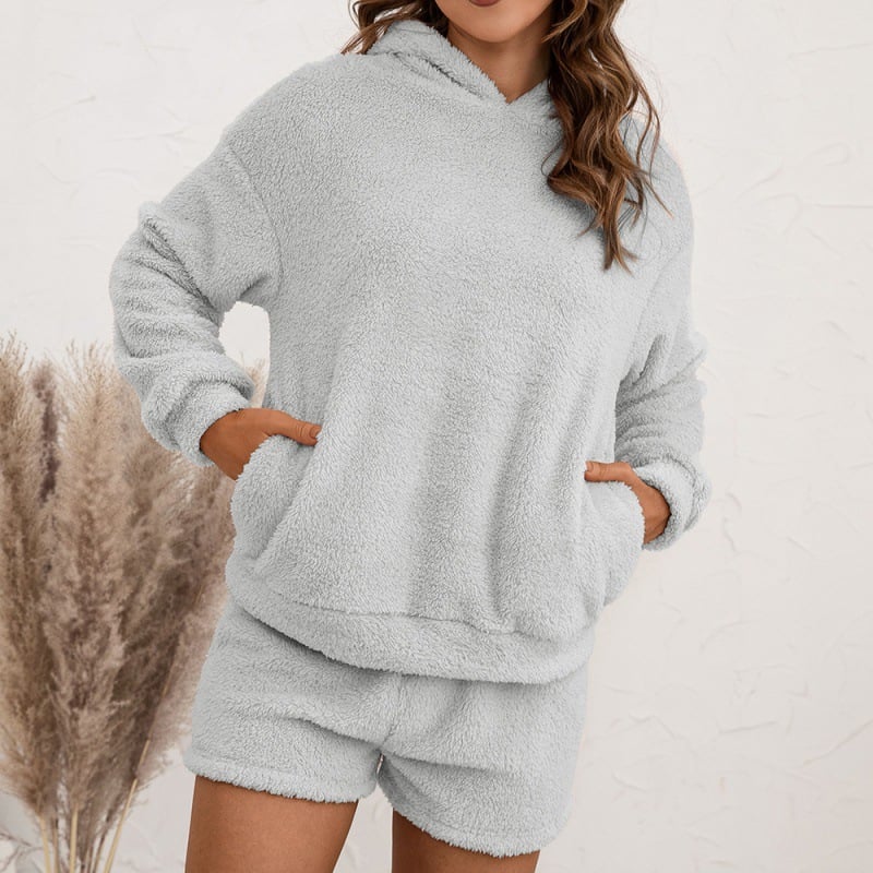 Women's Casual Hooded Sweater Suit for Home Wear