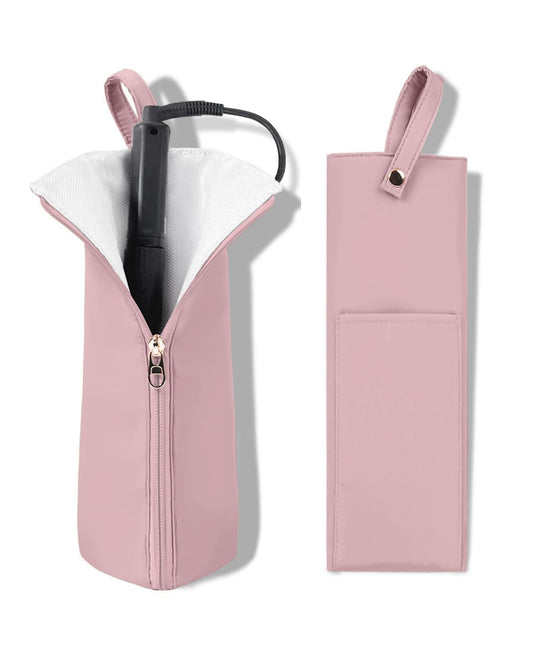 Easy-U Hot Iron Holder & Mat Heat Resistant Travel Bag for Curling Iron Flat Iron - Hair Tool Organizer for Home Travel - Overflow Supply