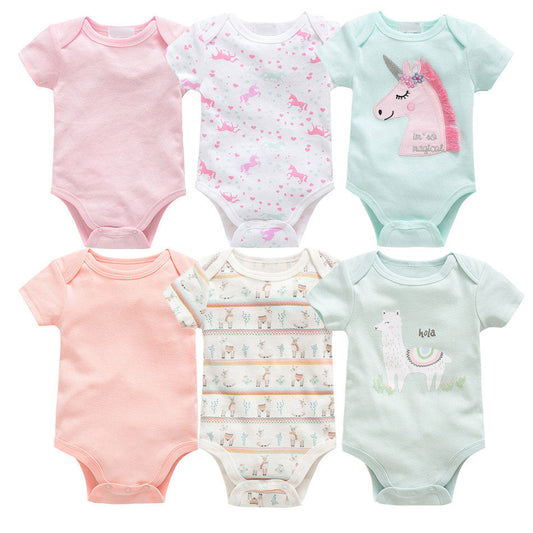 Newborn Baby Clothes 6-Piece Cotton Summer Set - Overflow Supply