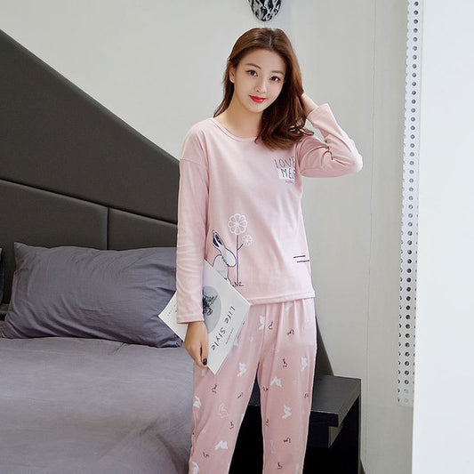 Women's Long-Sleeved Pajama Set in Cute Design - Overflow Supply