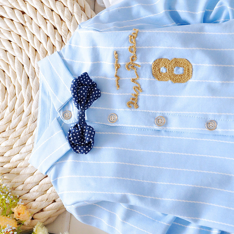 2020 New Boys' Shirt and Long Pants Set (Ages 0-4)
