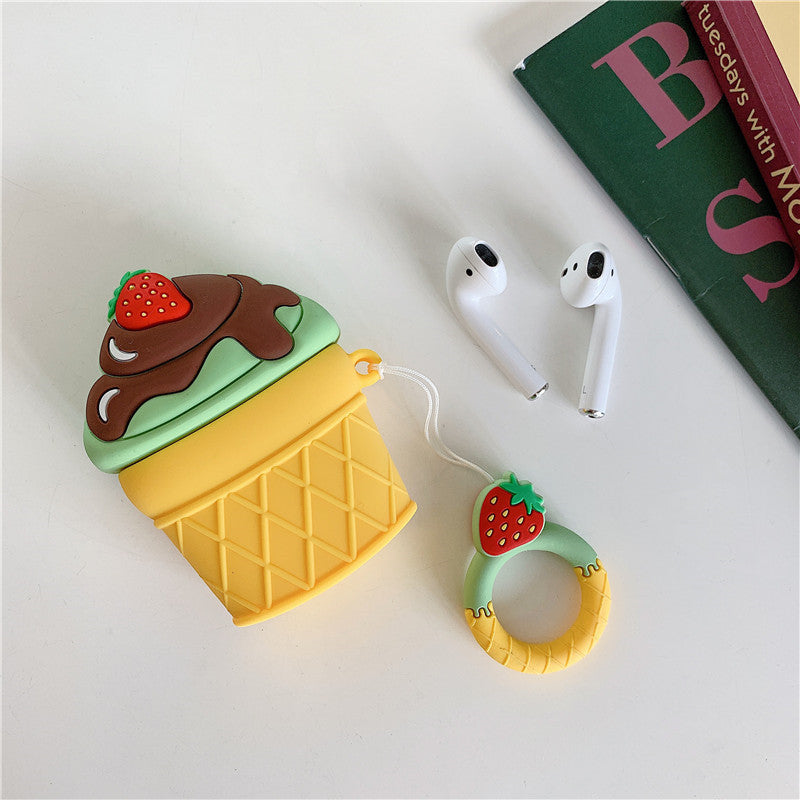 Strawberry Ice Cream Bluetooth Earphone Case Cover
