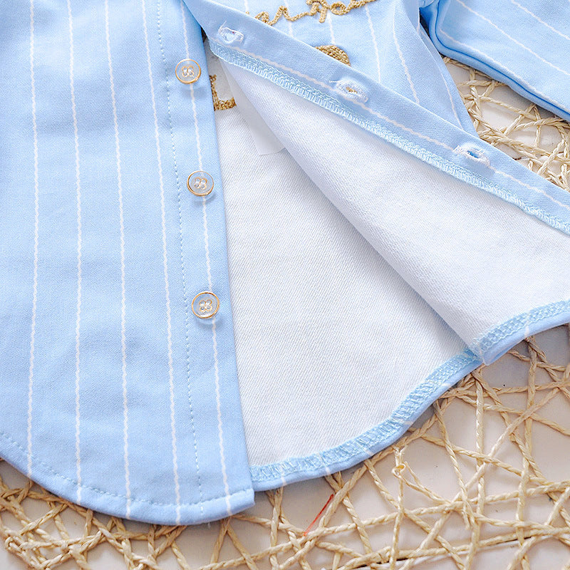 2020 New Boys' Shirt and Long Pants Set (Ages 0-4)