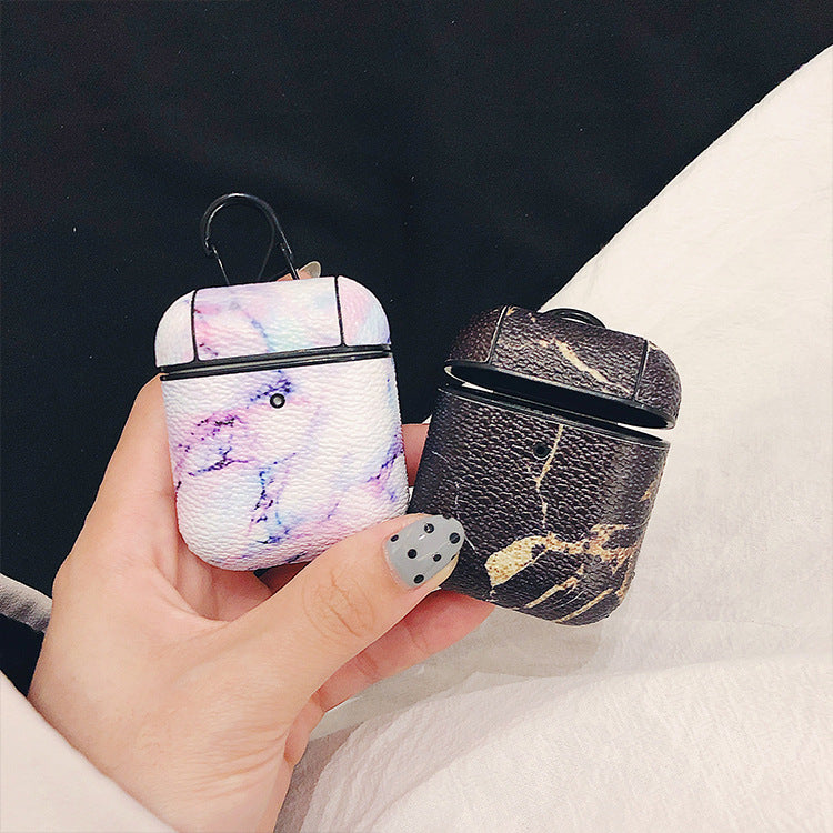 Marble Earphone Case for AirPods 1/2 (PC Leather)
